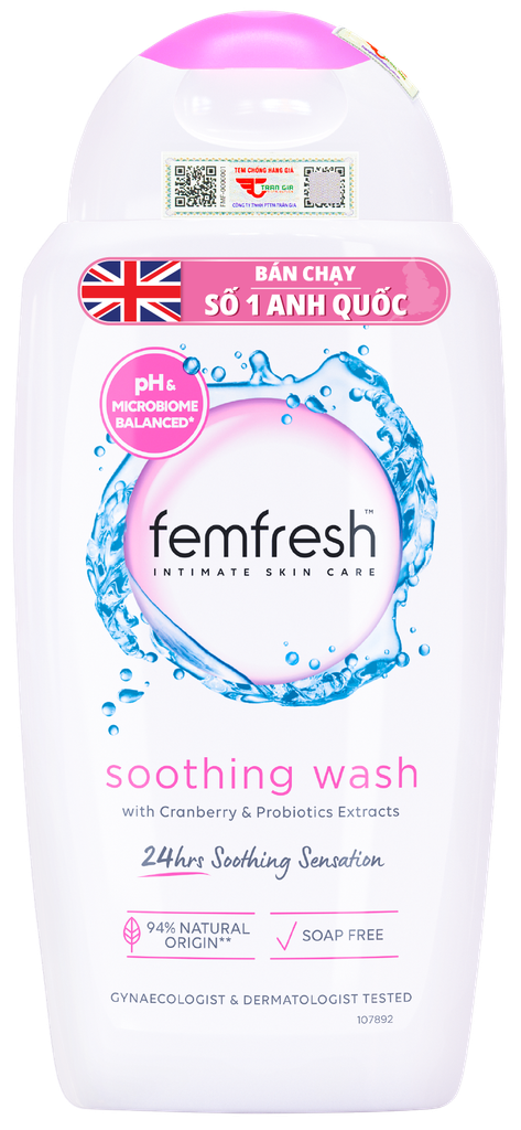 Dung Dịch vệ sinh phụ nữ cao cấp Femfresh Soothing Wash (Màu Hồng)