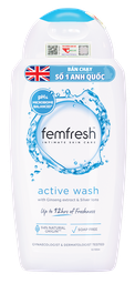 Dung dịch vệ sinh phụ nữ cao cấp Femfresh Active Fresh Wash 250ml (Xanh dương)