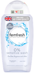 Dung dịch vệ sinh phụ nữ cao cấp Femfresh 0% Sensitive dành cho da nhạy cảm(màu xám)