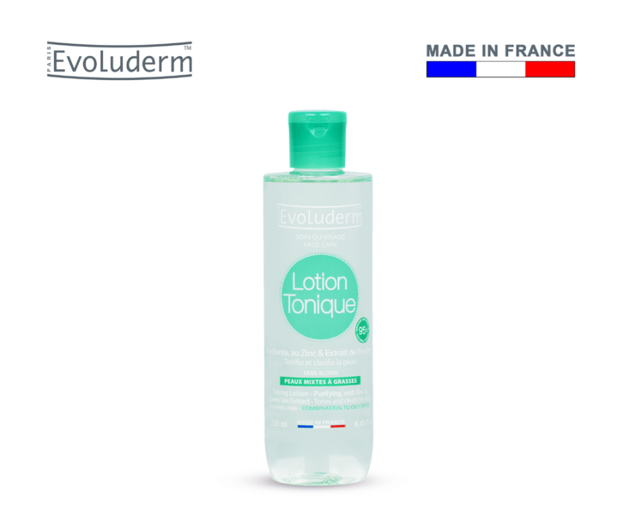 Nước hoa hồng thiên nhiên thuần chay Evoluderm cho da hỗn hợp, dầu mụn 250ml