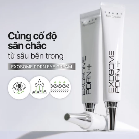 Kem Mắt EXOSOME X PDRN Firming Eye Cream IZEZE 30ML Giảm Quầng Thâm Xóa Nhăn, Bọng Mắt