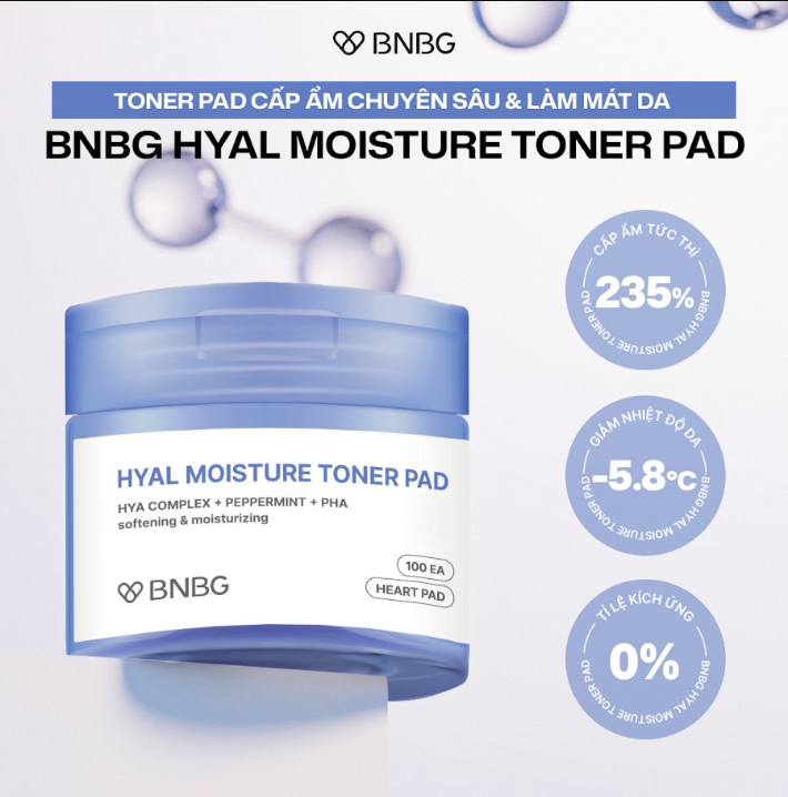 BNBG Hyal Moisture Toner Pad (140ml)