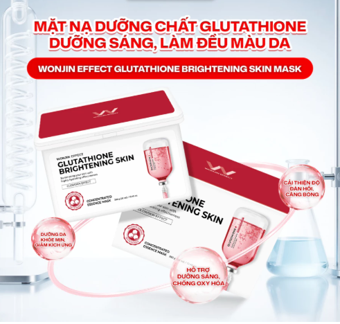 Mặt Nạ WONJIN HỘP Glutathione Brightening Skin mask 350g (30ea)
