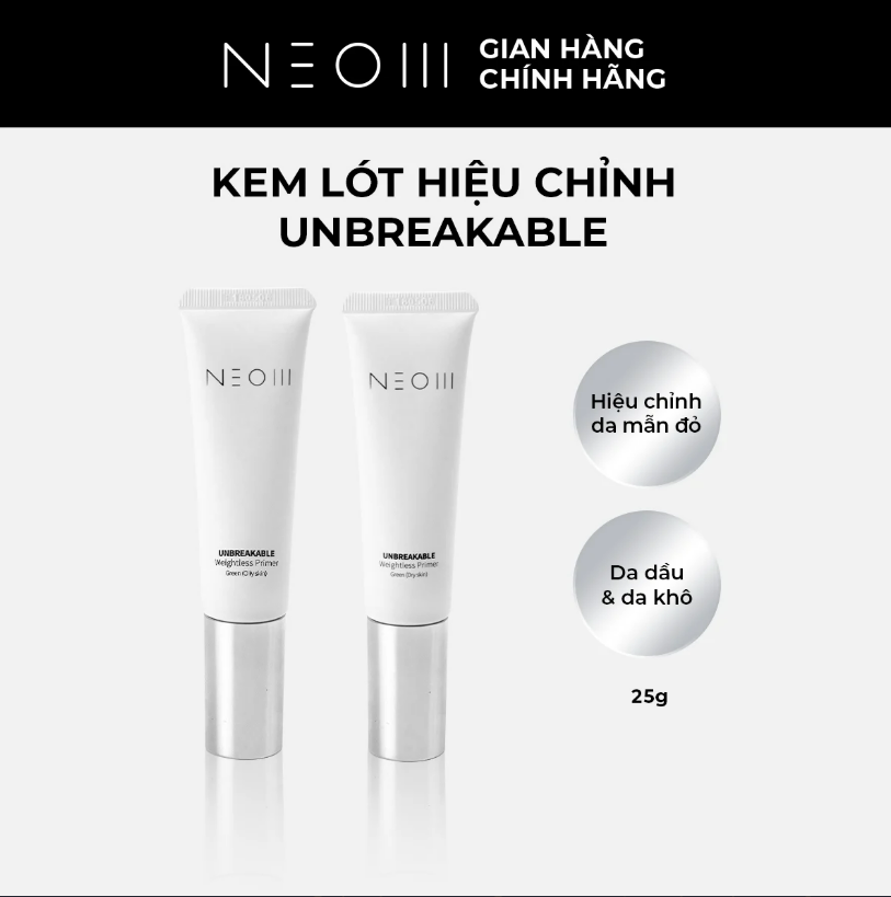 Kem Lót Neom Unbreakable Màu Xanh Mỏng Nhẹ 