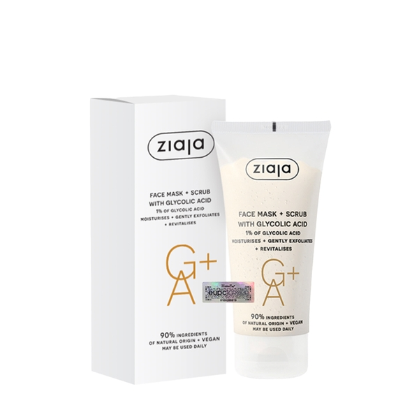 Ziaja Face Mask + Scrub With Glycolic Acid 55ml - Mặt nạ tẩy tế bào chết 2in1 chứa Glycolic Acid