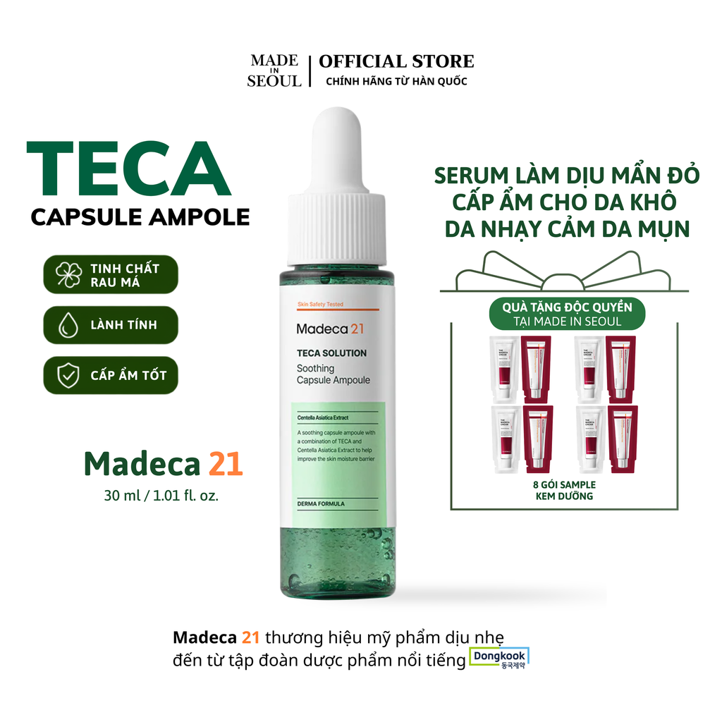 Tinh chất dưỡng da Madeca21 TECA SOLUTION SOOTHING CAPSULE AMPOULE 30 ml