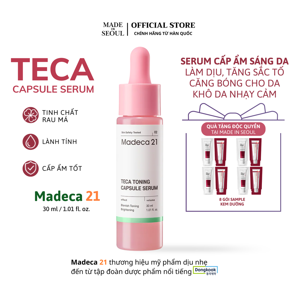 Tinh chất dưỡng da Madeca21 TECA TONING CAPSULE SERUM 30 ml