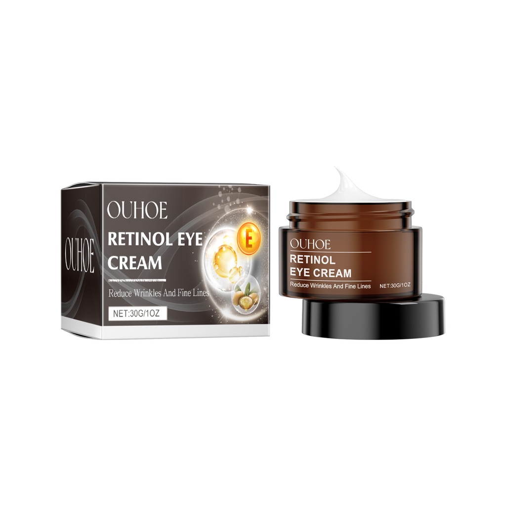 Kem mắt OUHOE Retinol, Giảm thâm, Làm mịn nếp nhăn, Túi mắt, Vành mắt đen, Ẩm ướt, Chăm sóc mắt chắc khỏe