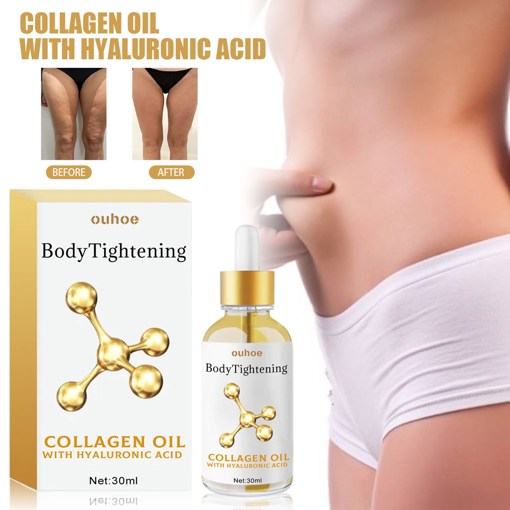 Dầu collagen nâng cơ OUHOE, cho thấy đường cong của cơ thể, dầu thiết yếu làm săn chắc và tạo hình cơ thể
