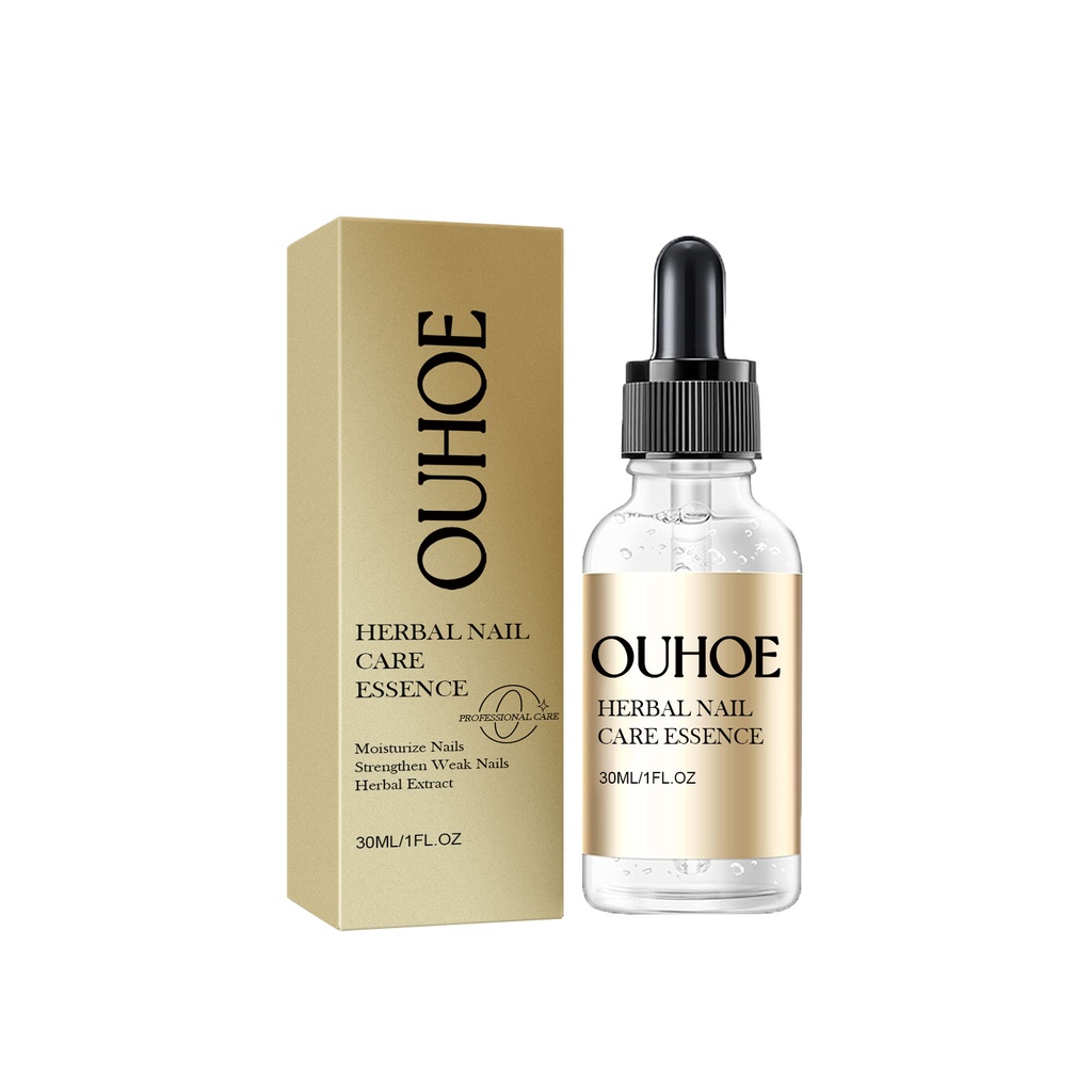 Essence chăm sóc móng tay thảo dược OUHOE, sửa chữa móng tay xám, làm mềm móng tay, làm dày essence móng tay