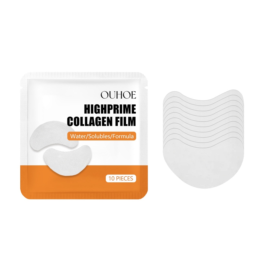 OUHOE Highprime Collagen Film, Film collagen cho mắt, giảm thiểu nếp nhăn, bọng mắt, viền đen sâu quanh mắt, giữ ẩm và làm săn chắc da