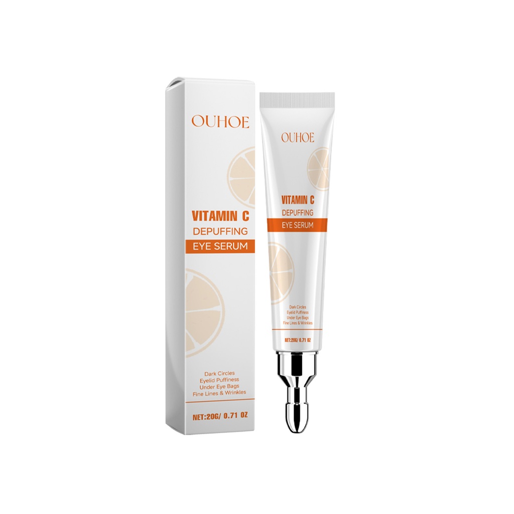 Serum mắt giảm sưng OUHOE Vitamin C, Làm mịn và làm mờ các nếp nhăn, cung cấp độ ẩm cho da vùng mắt, làm săn chắc vùng da mắt