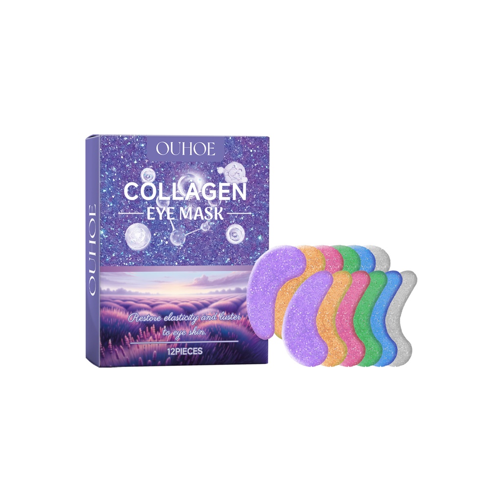 Mặt nạ mắt collagen Ouhoe, làm sáng quầng thâm và nếp nhăn, mặt nạ mắt cấp ẩm và làm săn chắc