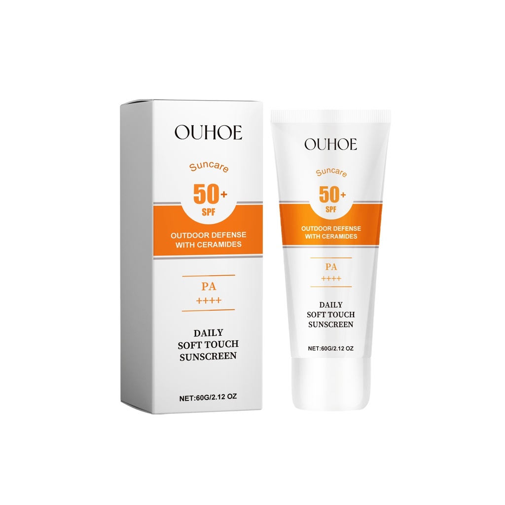 Kem Chống Nắng OUHOE Daily Soft Touch, Bảo Vệ Trắng Không Dính, Dưỡng Ẩm Chống UV, Làm Dịu Da Mặt Và Cơ Thể
