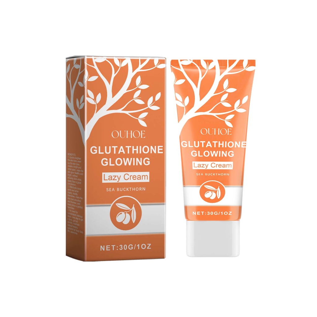 OUHOE Kem Kích Sáng Glutathione Lười Biếng, Kem Dưỡng Ẩm Làm Trắng Da