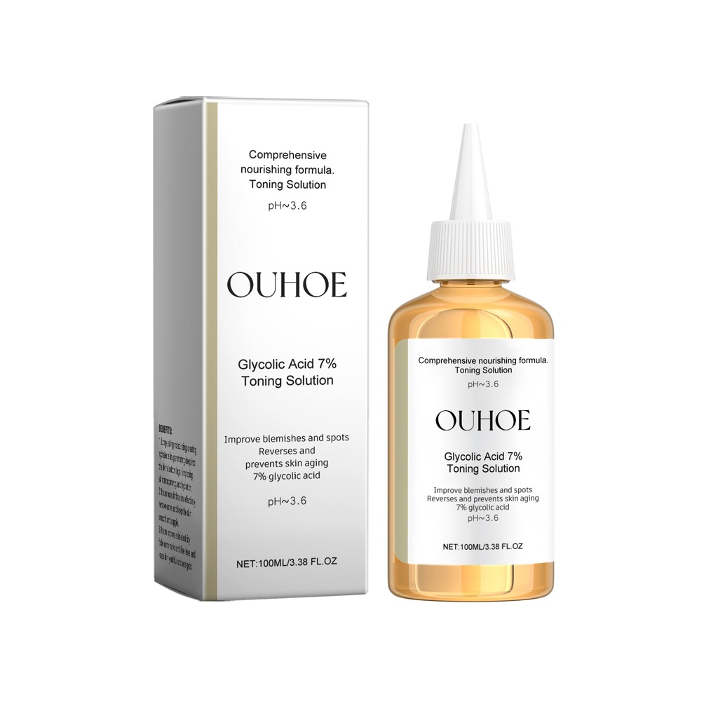 OUHOE Toner Dưỡng Ẩm Acide Glycolique 7%, Loại Bỏ Mụn, Cải Thiện Tình Trạng Da Và Làm Trẻ Hóa Da