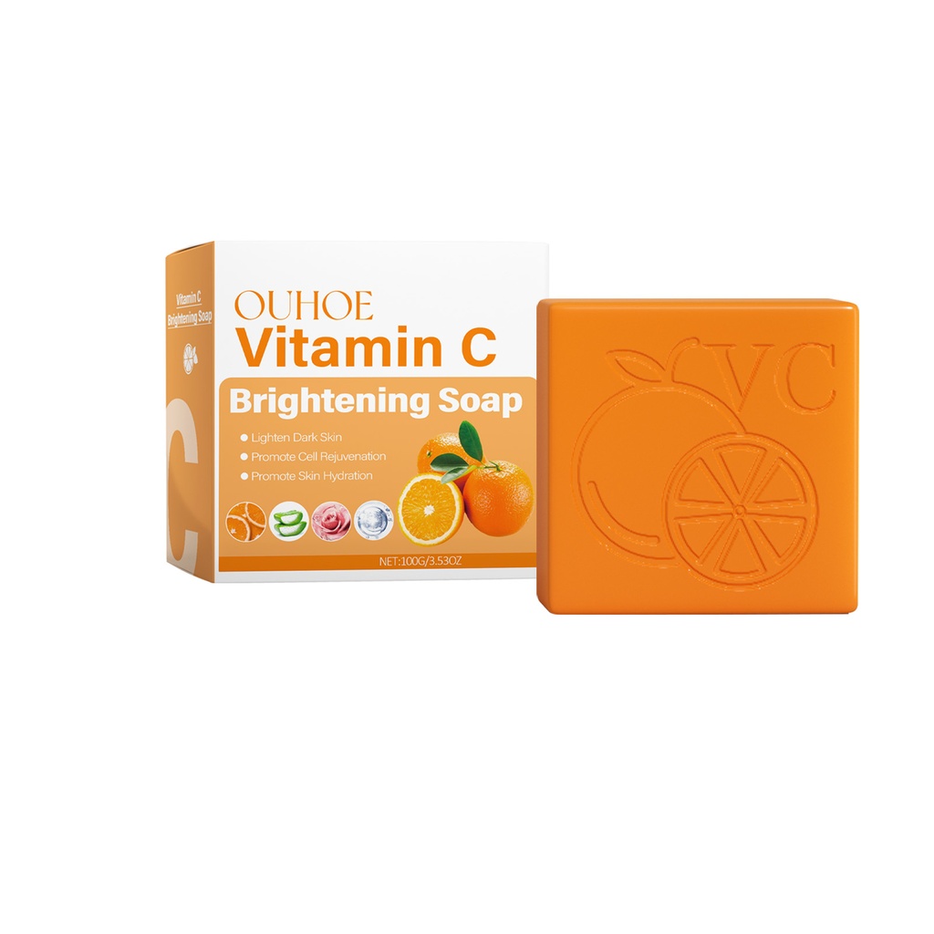 Xà phòng tắm OUHOE Vitamin C, Dưỡng ẩm sâu và làm sạch da với keratin xỉn màu, Bảo vệ da một cách nhẹ nhàng một cách tự nhiên