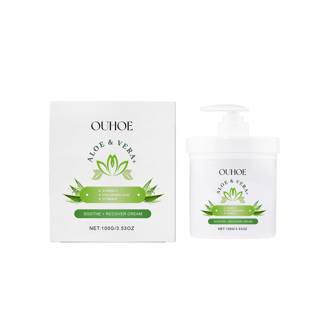 OUHOE Kem Dưỡng Ẩm Làm Săn Chắc Da Aloe Vera, Kem Dưỡng Ẩm Mặt Làm Sáng Da