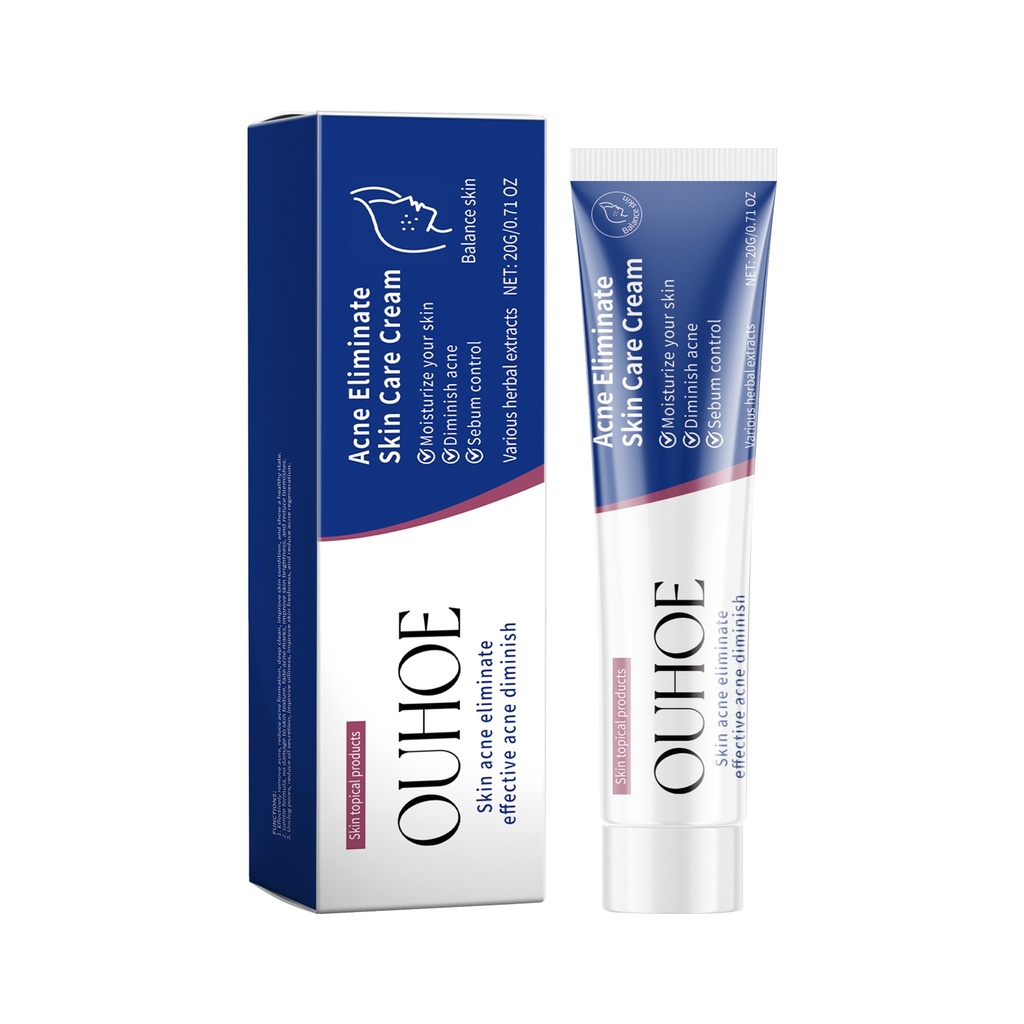 Kem Làm Sạch Mụn Thảo Dược OUHOE, Dưỡng Ẩm Đem Lại Độ Ẩm Mềm Mịn, Kiểm Soát Bóng Nhờn