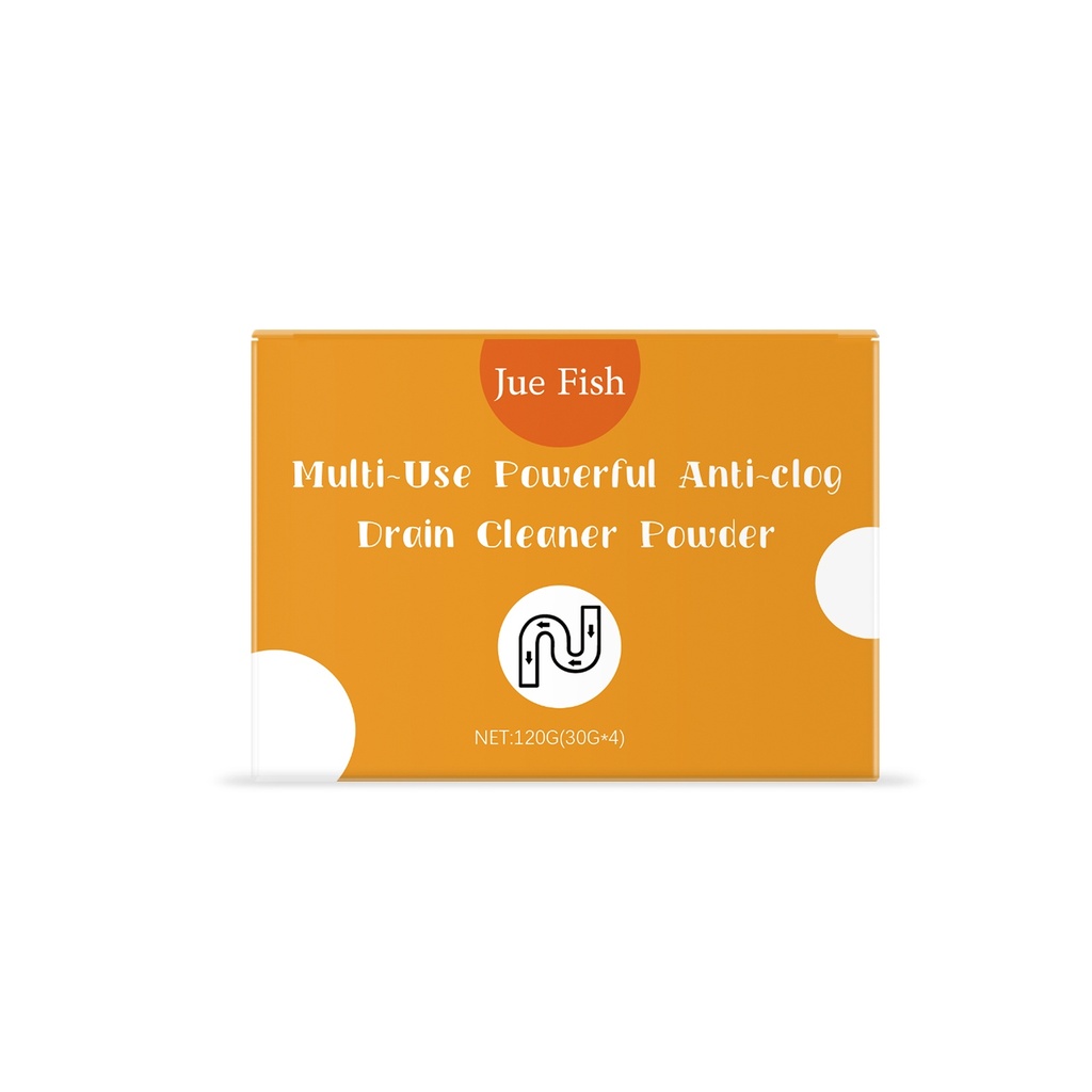 Bột thông và làm sạch ống thoát nước Jue Fish cho các cửa thoát nước nhà bếp và phòng tắm, ngăn ngừa tắc nghẽn và thông tắc