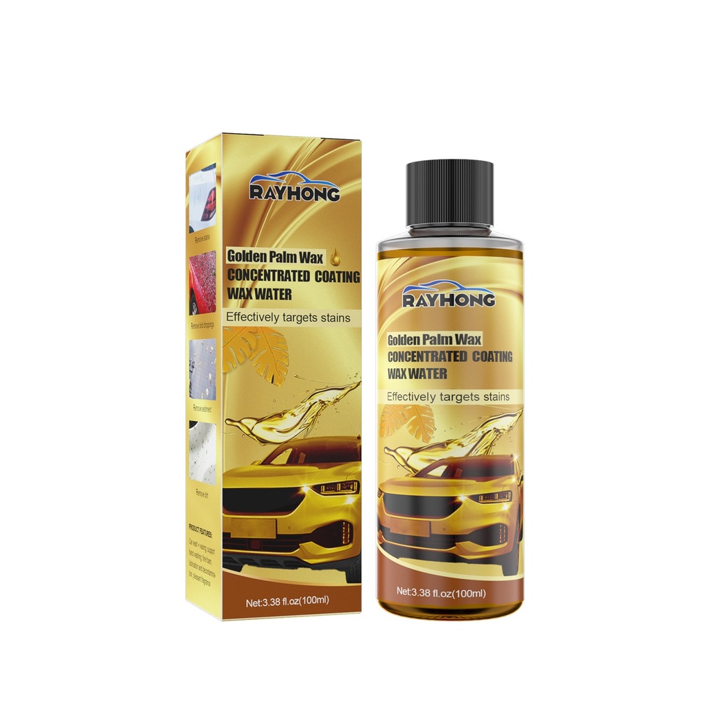 Rayhong Golden Palm Wax Concentrated Coating Wax Water, Foam Cleaning Agent Special Decontamination Coating Car Wash Wax Water