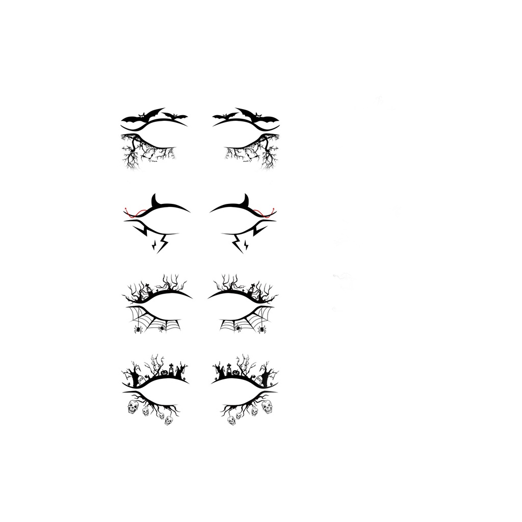 EELHOE Bút eyeliner Halloween đáng sợ, Bộ trang điểm tiệc thời trang cao cấp, Bút eyeliner Bat Spider trang trí