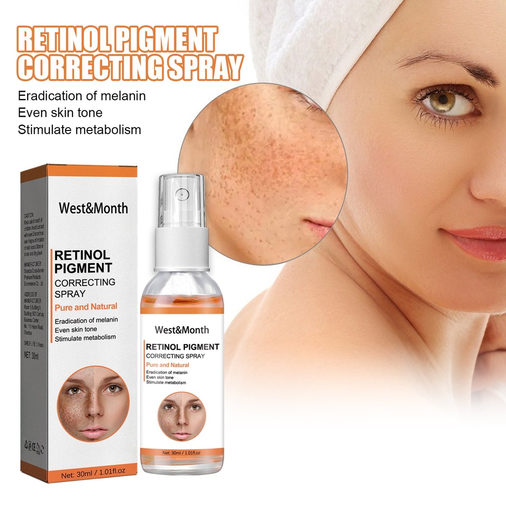 Spray chỉnh màu sắc tố retinol West&Month, làm sáng đốm ẩm ướt chăm sóc da trắng sáng