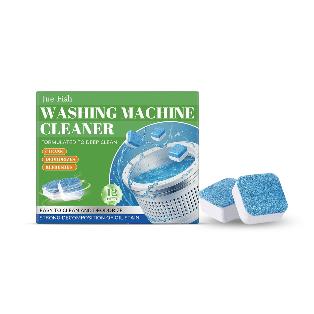 Tờ làm sạch lòng máy giặt Jue Fish, bồn giặt cho việc loại bỏ bụi bẩn, khử mùi và làm sạch