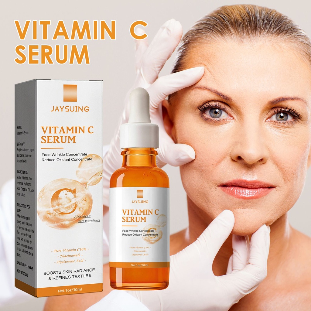 Jaysuing Tinh Chất Vitamin C, Cấp Ẩm, Làm Sáng, Chắc Chắn và Sửa Chữa