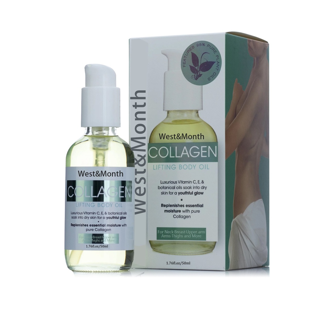 West&Month Dầu Body Collagen Nâng Cơ, Nâng Hình Dáng Cánh Tay Bụng Trong Dầu Chăm Sóc Da Chắc Chắn