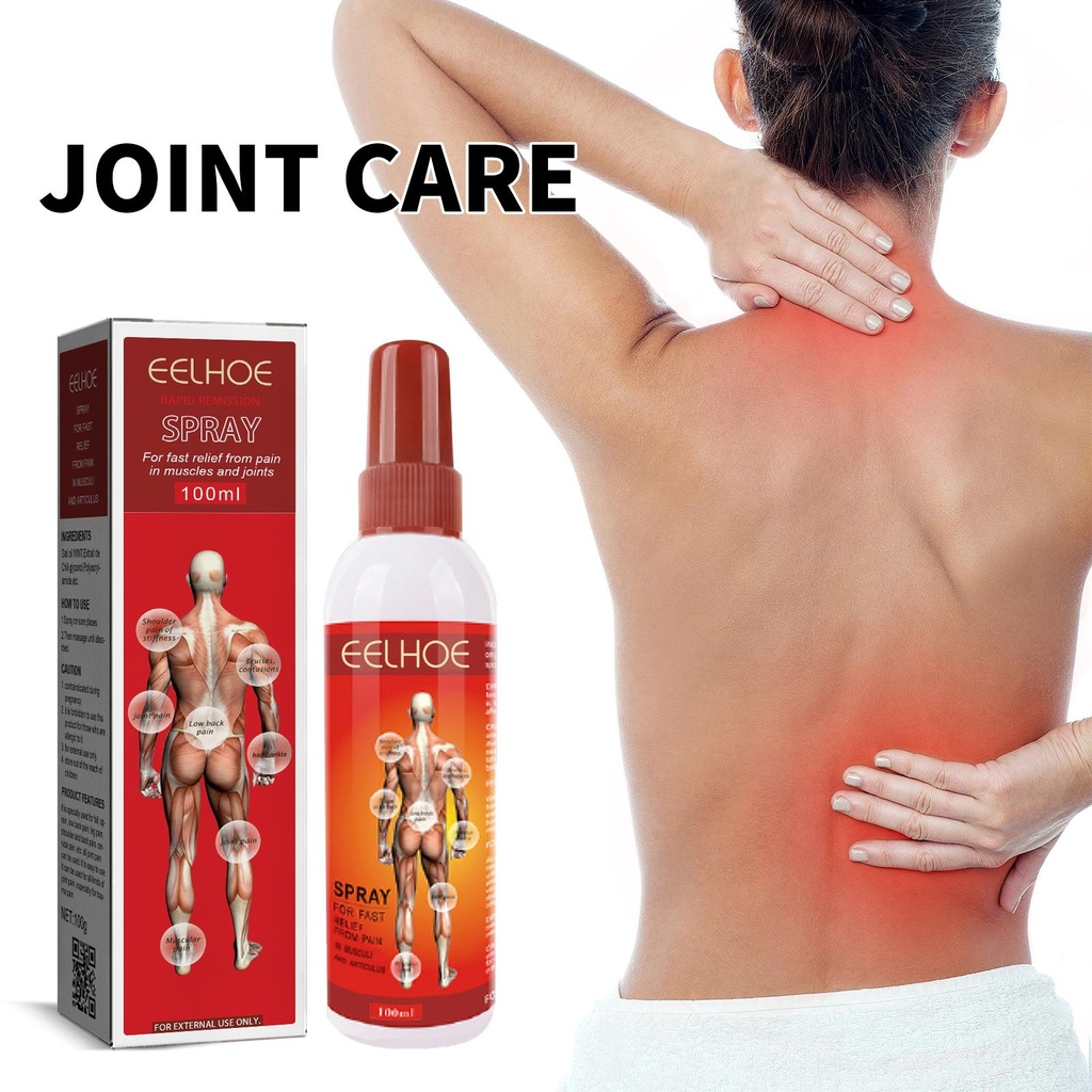 Bình xịt chăm sóc khớp EELHOE, xịt điều trị massage giảm đau thắt lưng, đầu gối và đau xương khớp