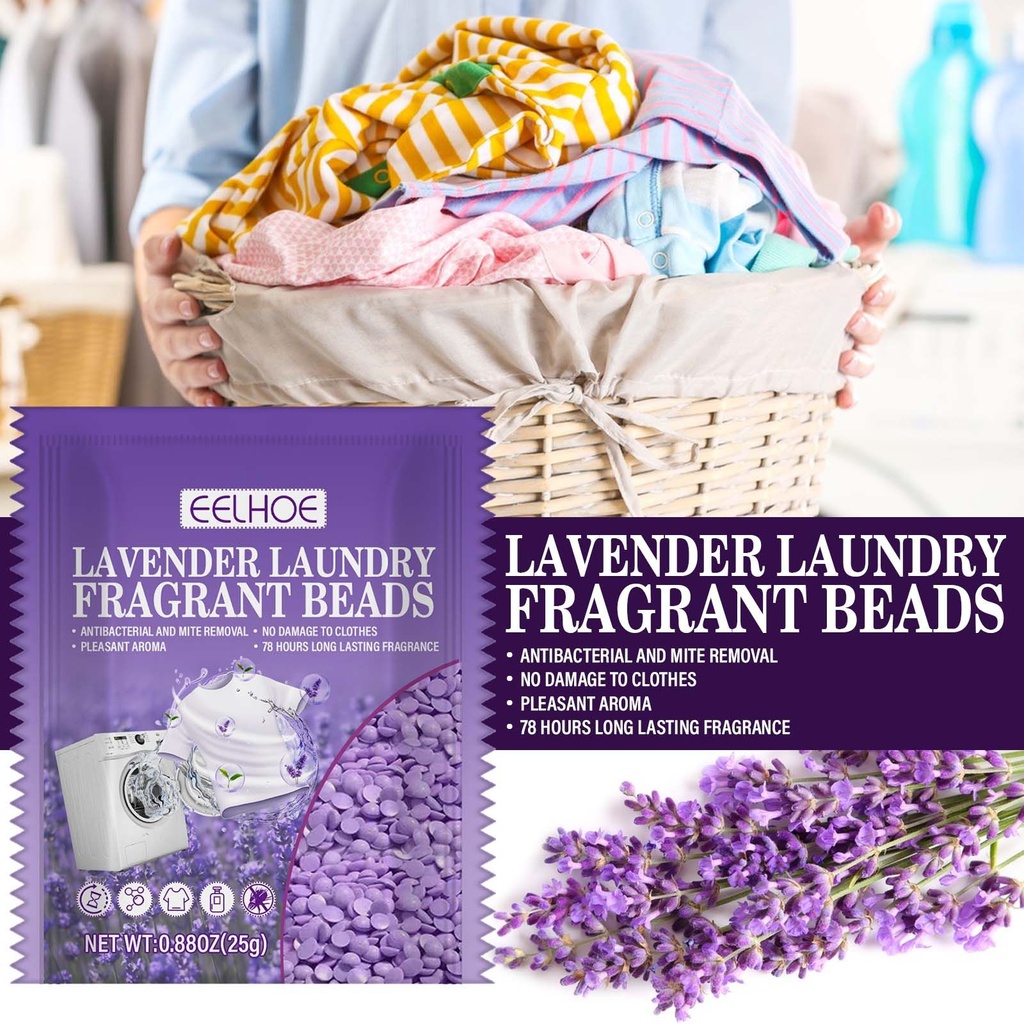 EELHOE Viên Ngọc Chống Mạt Bụi Giặt Lavender, Khử Tĩnh Điện Quần Áo, Giữ Hương Thơm, Bảo Vệ Màu Sắc, Nước Xả