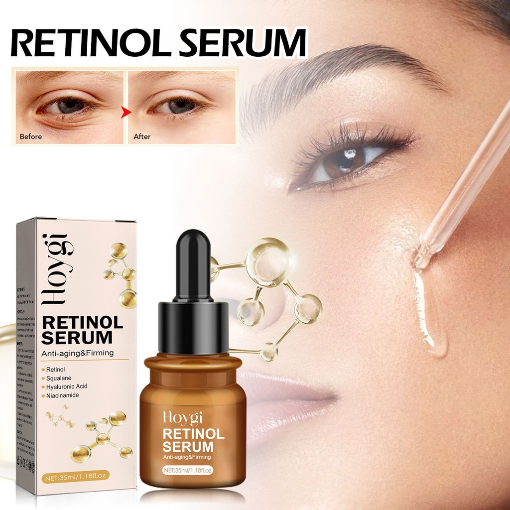 Tinh chất chống nhăn Hoygi Retinol giảm thiểu nếp nhăn nhỏ, làm săn chắc, cấp ẩm và làm sáng da tuyết theo cơ chế chống lão hóa