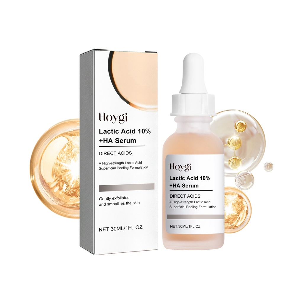 Hoygi Serum Axit Lactic 10% HA, Làm Sáng Da, Chống Mụn, Chống Lão Hoá, Cấp Nước, Làm Trắng Da