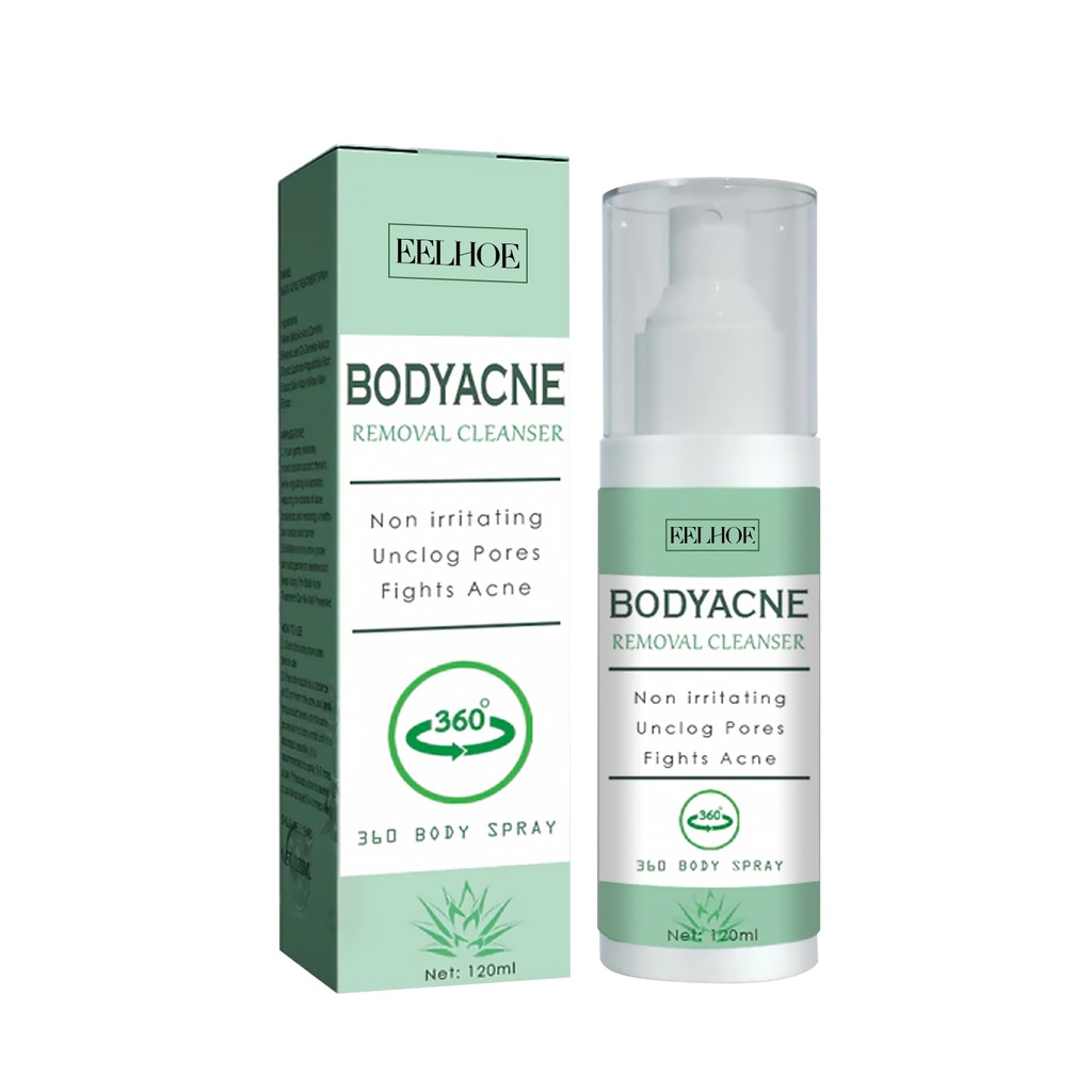 EELHOE Xịt Tẩy Rửa Nọc Nan Body Acne, Sạch Sâu Cục Nọc Lưng Cành Điềm Nhấn Mềm Nẫn