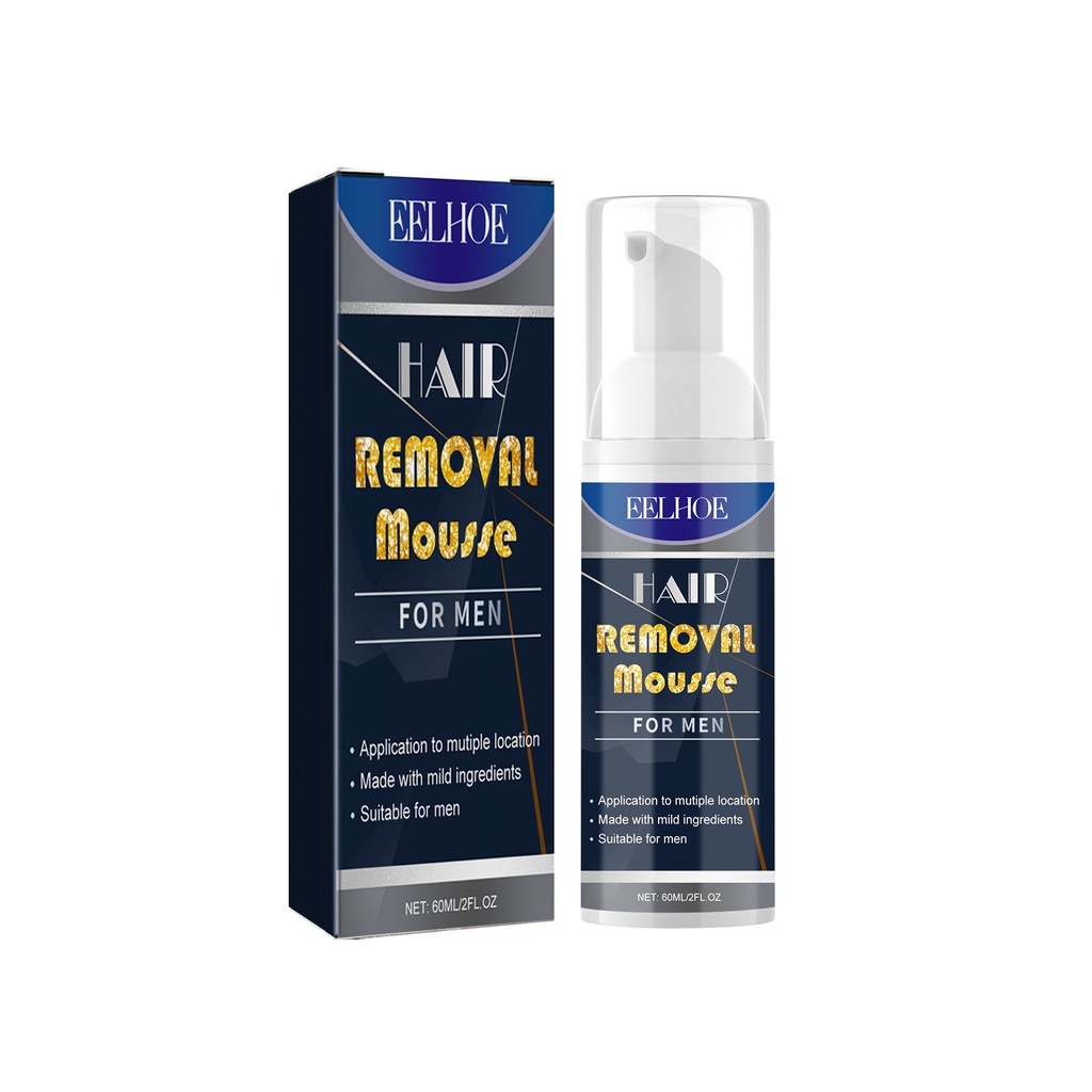 EELHOE Mousse Tẩy Lông Dành Cho Nam, Tẩy Lông Phần Thân Ngực Đùi Nách Nhẹ Nhàng Không Gây Kích Ứng