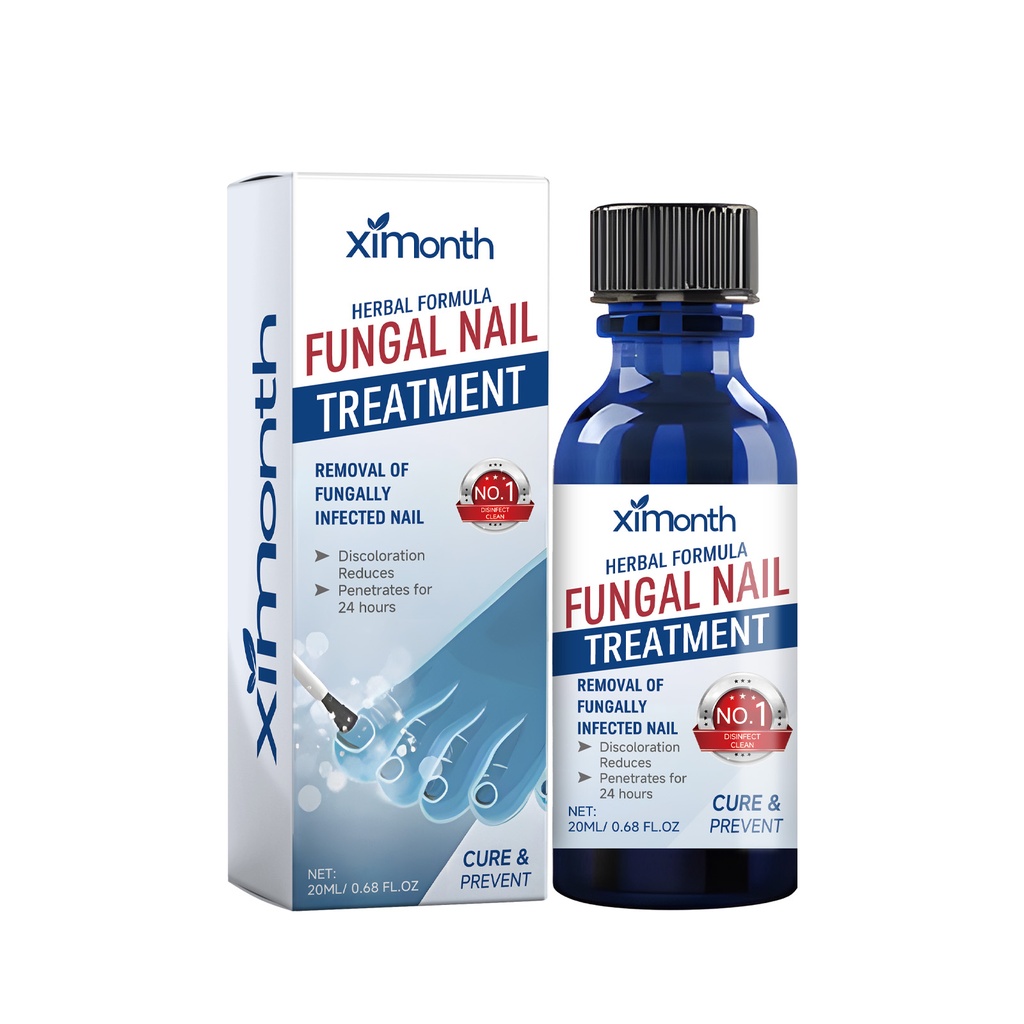 Ximonth Herbal Formula Fungal Nail Treatment, Clean Hands And Feet Gray Nails Rotten Nails Yellow Nails Thickening Soft Nails Bright Nails Groove Repair