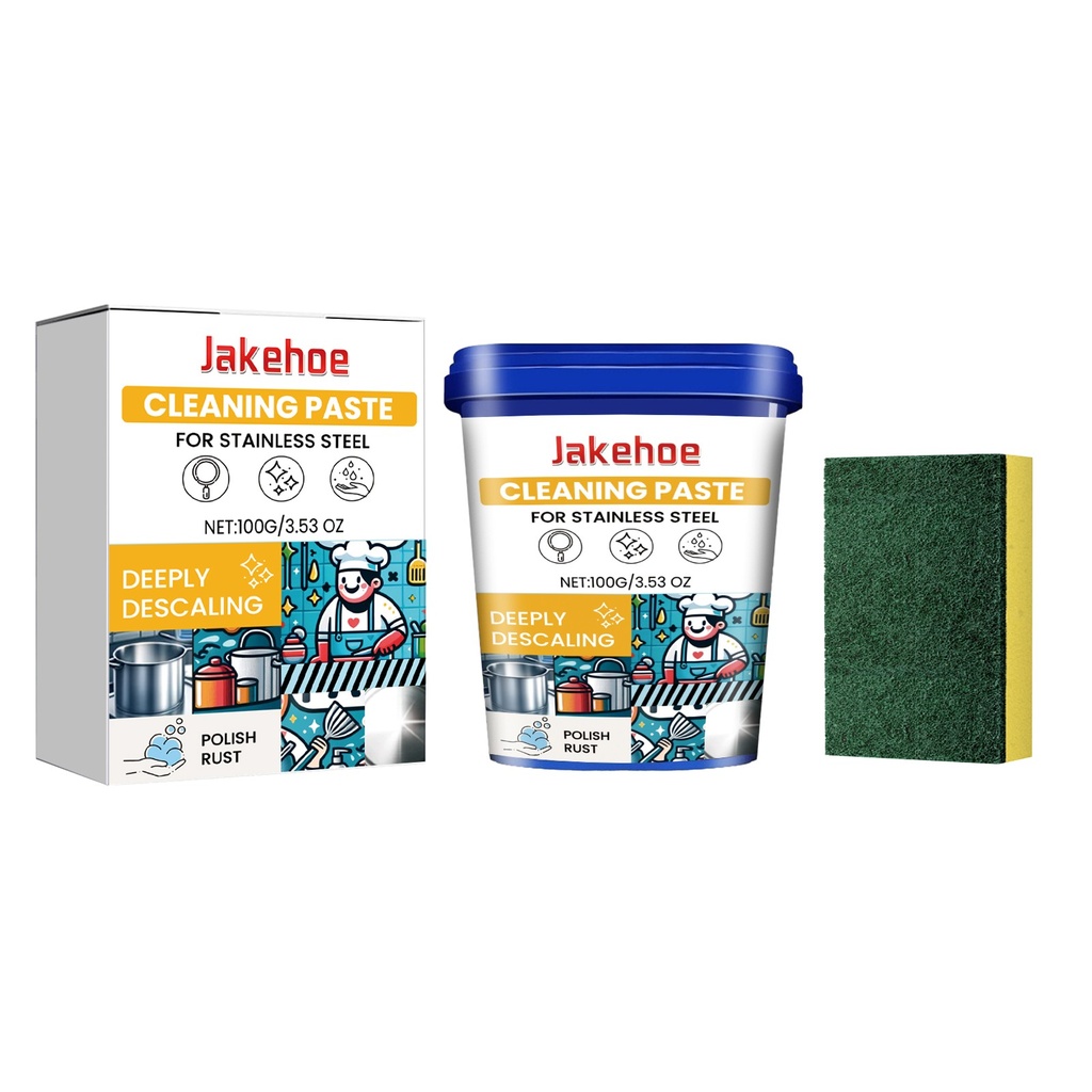 Bột vệ sinh Jakehoe, Tẩy vết đen đáy nồi inox, Bột vệ sinh đánh bóng