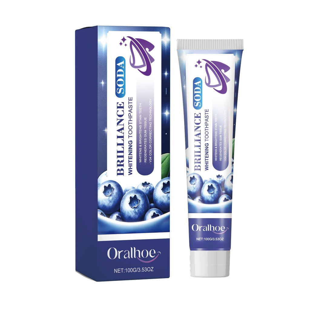 Oralhoe Whitening Toothpaste, Fresh Breath Care Gums Clean Teeth Yellow Stains Tartar White Toothpaste