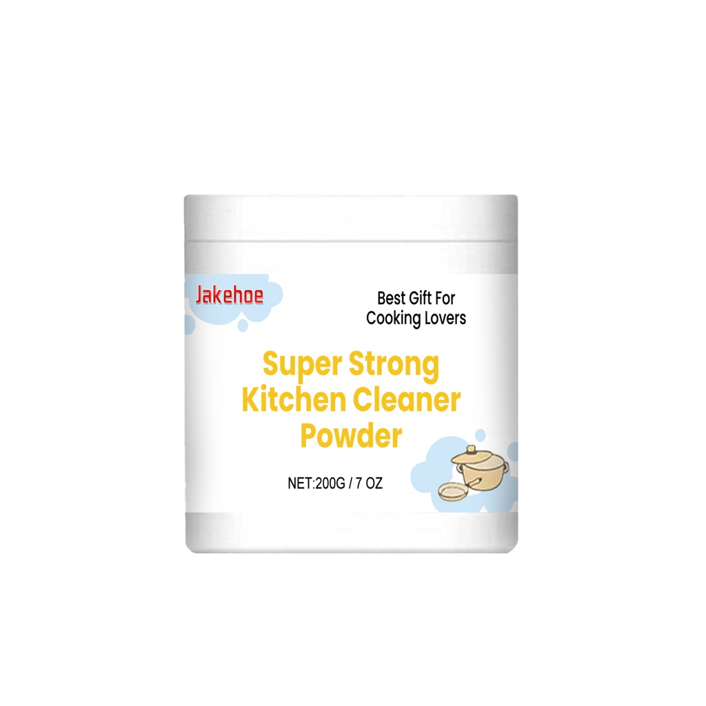 Jakehoe Super Strong Kitchen Cleaner Powder, Bột tẩy rửa nhà bếp mạnh, máy tẩy dầu mỡ hiệu quả.