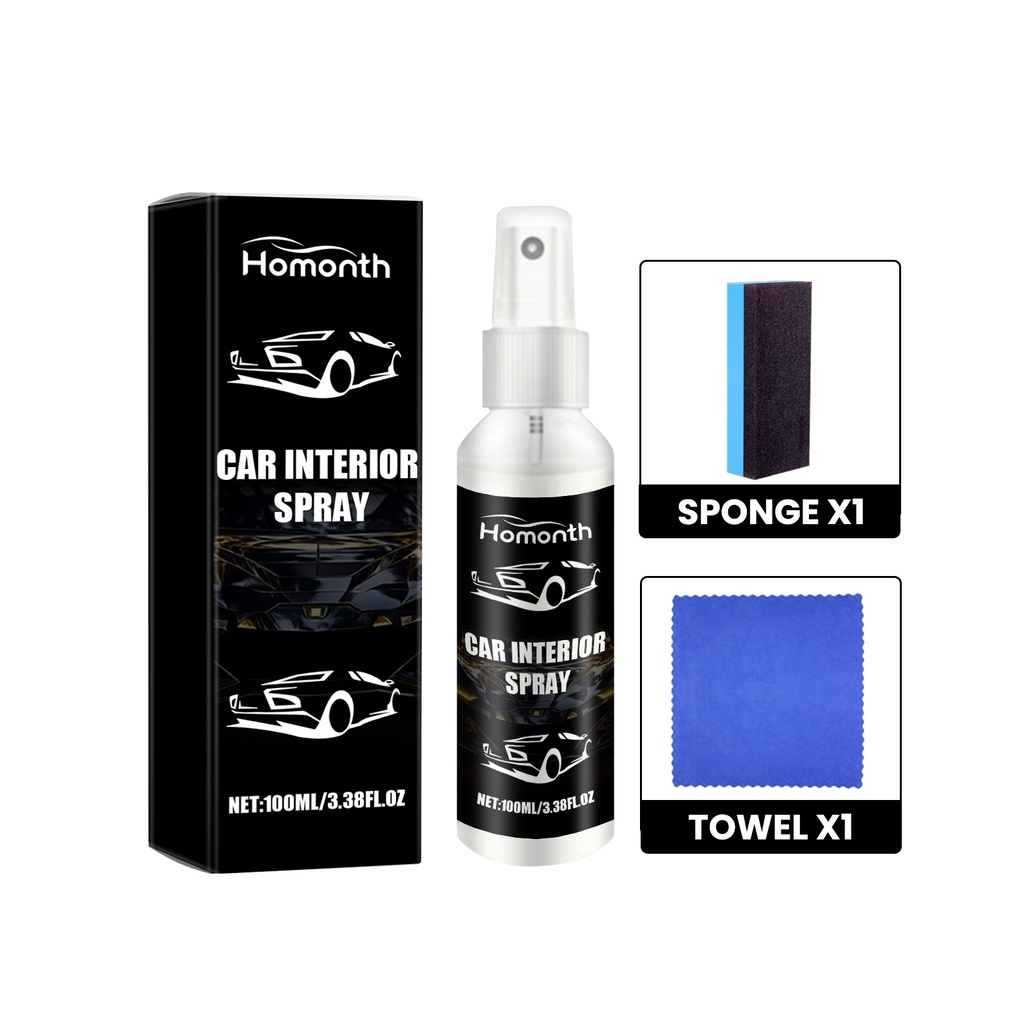Homonth Car Interior Spray, Xịt nội thất xe, rửa chỗ ngồi, bảo trì, làm mới vô hại