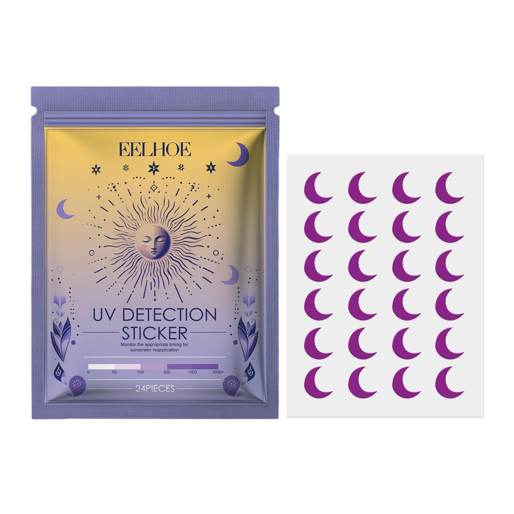EELHOE Miếng dán phát hiện UV, Bảo vệ ngoài trời mùa hè chống lại ánh nắng mặt trời mạnh mẽ, băng dính bảo vệ mặt