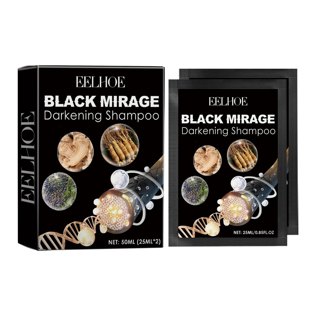 Dầu gội EELHOE đen Mirage, tinh chất nhân sâm Polygonum Multiflorum dưỡng ẩm sâu phục hồi gốc tóc đen