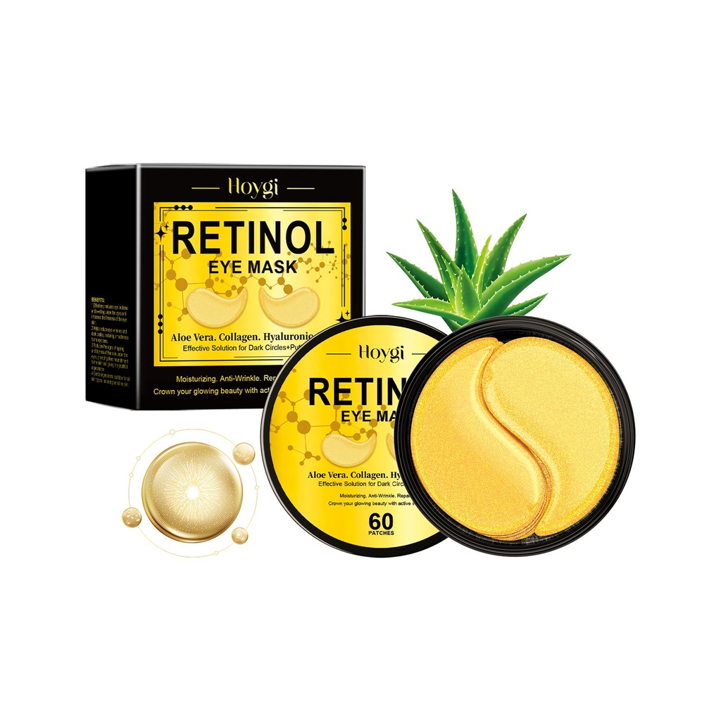 Hoygi Mặt Nạ Mắt Retinol, Tái Tạo Ẩm và Săn Chắc Bằng Collagen, Cung Cấp Ẩm và Săn Chắc Vùng Da Mắt