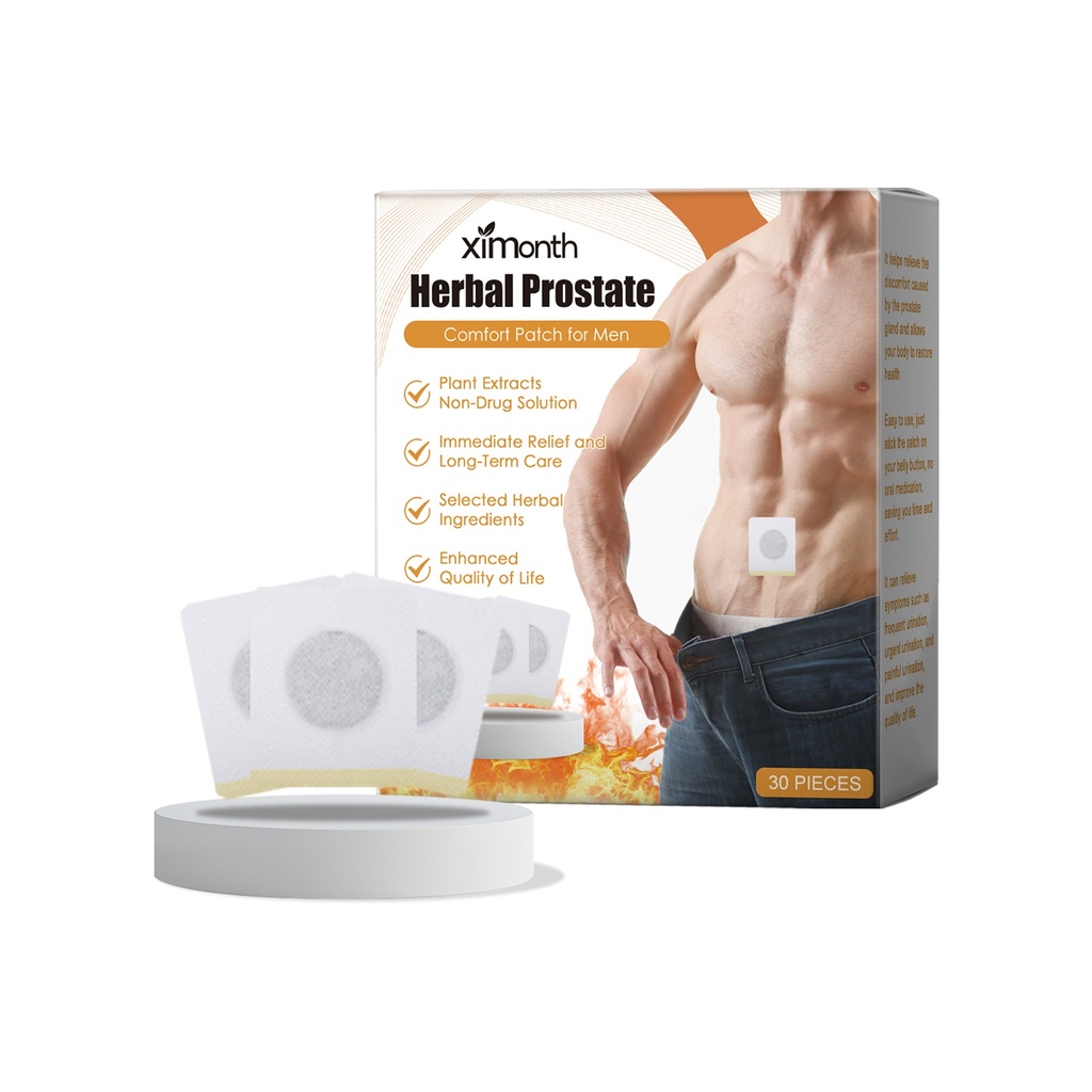 Miếng Dán Thoải Mái Prostate Thảo Dược Ximonth Dành Cho Nam, Miếng Dán Chăm Sóc Tuyến Tiền Liệt Giúp Giảm Khó Chịu Khu Vực Chậu Của Nam Giới và Cải Thiện Sức Khỏe và Sự Thoải Mái