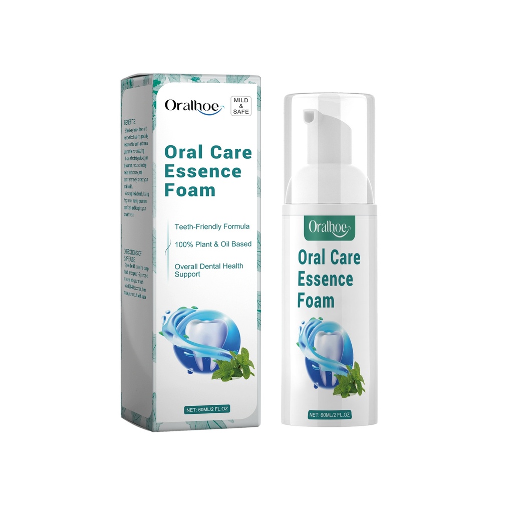 Mousse làm trắng miệng và làm sạch răng Oralhoe, làm sạch và loại bỏ vết bẩn, răng trắng hơn, hương thơm sảng khoái