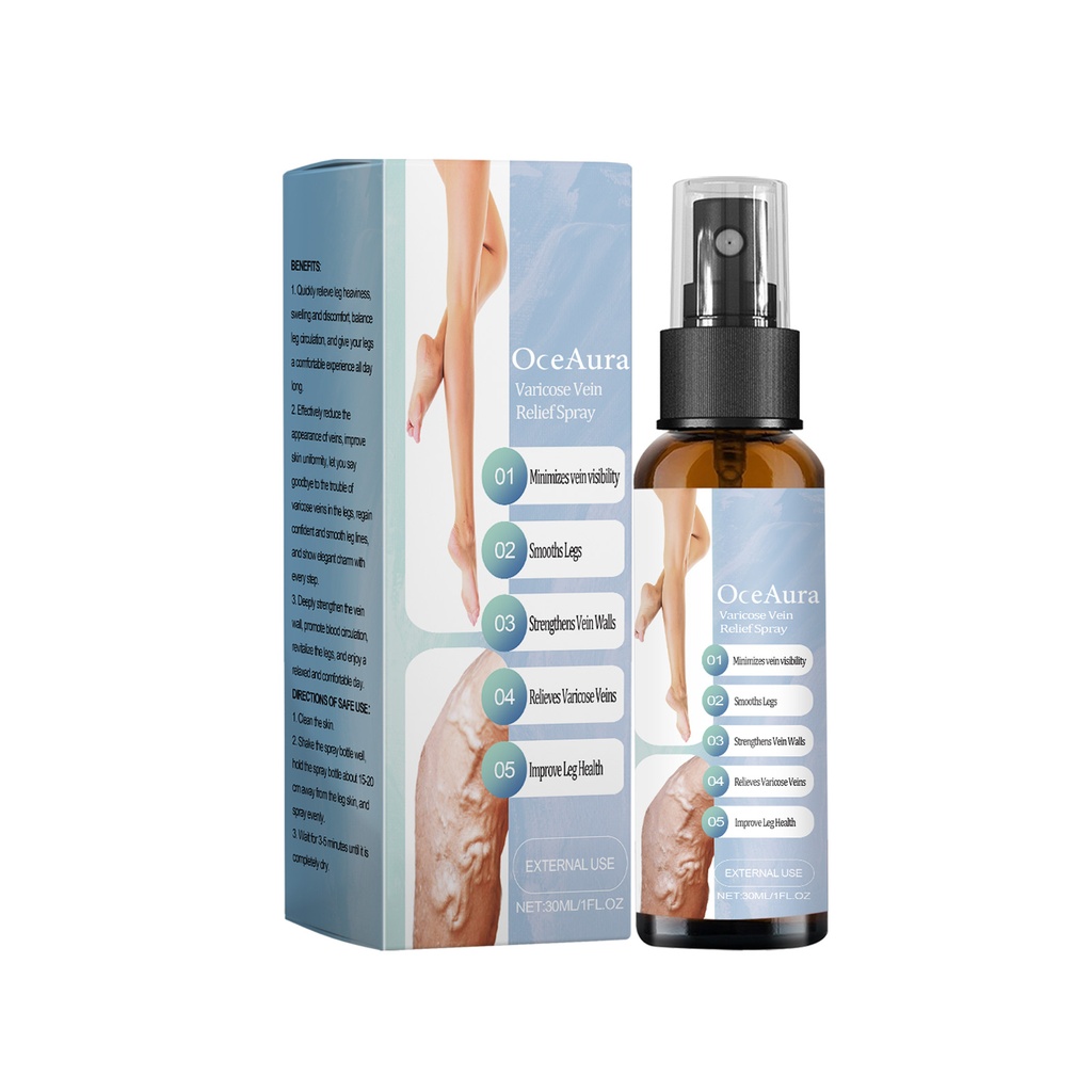 Xịt Sửa Chữa Tĩnh Mạch Oceaura Cho Chân Giãn Tĩnh Mạch Massage Để Giảm Sưng Và Đau