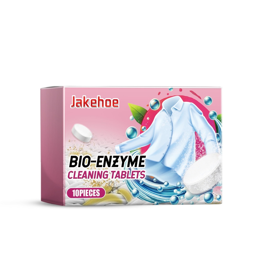 Viên sủi tẩy rửa quần áo Jakehoe, bùng nổ enzyme sinh học, muối tẩy rửa quần áo gia đình, làm sạch vết bẩn để lại hương thơm