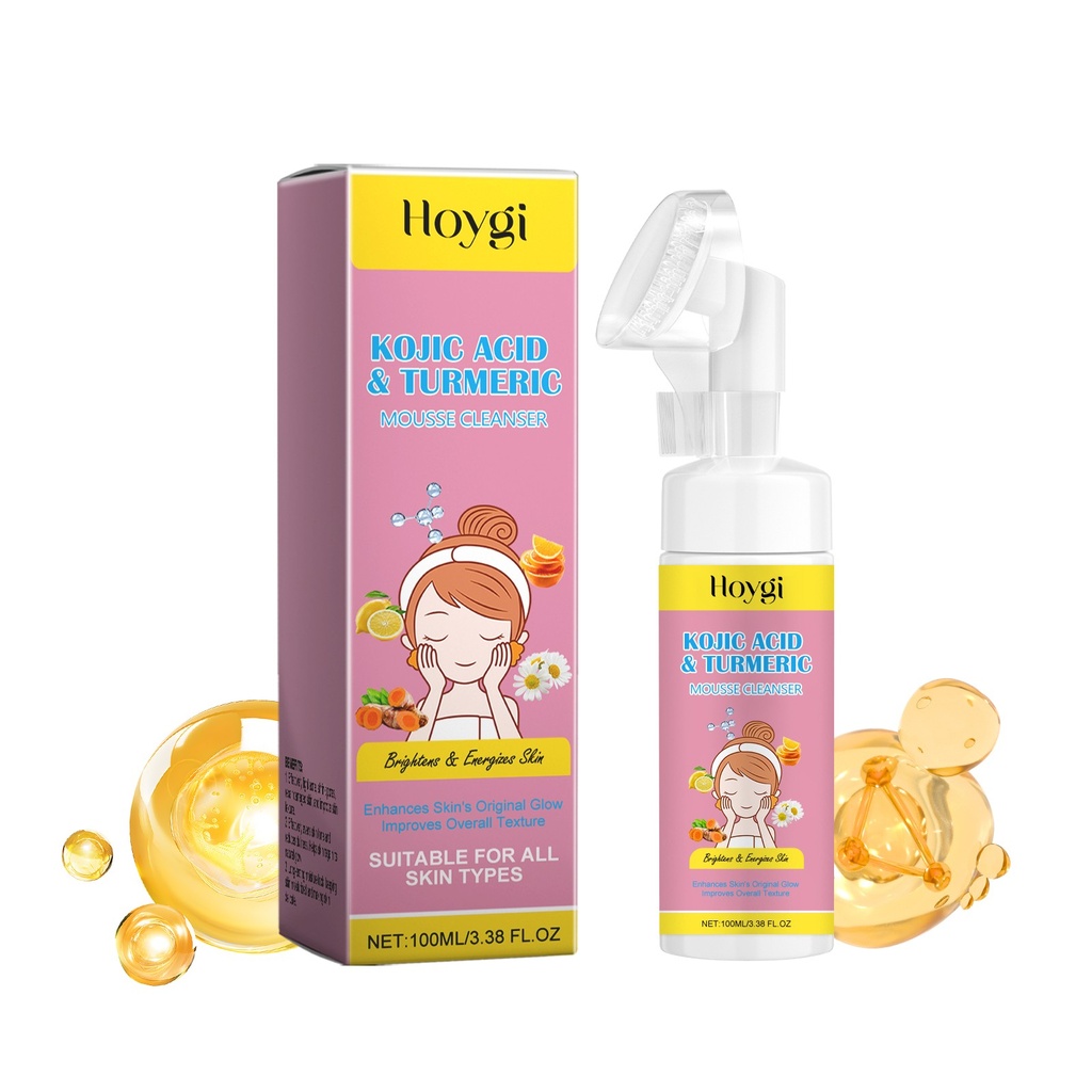 Sữa rửa mặt mousse bột nghệ Kojic Hoygi, làm sạch và cấp ẩm cho da mặt