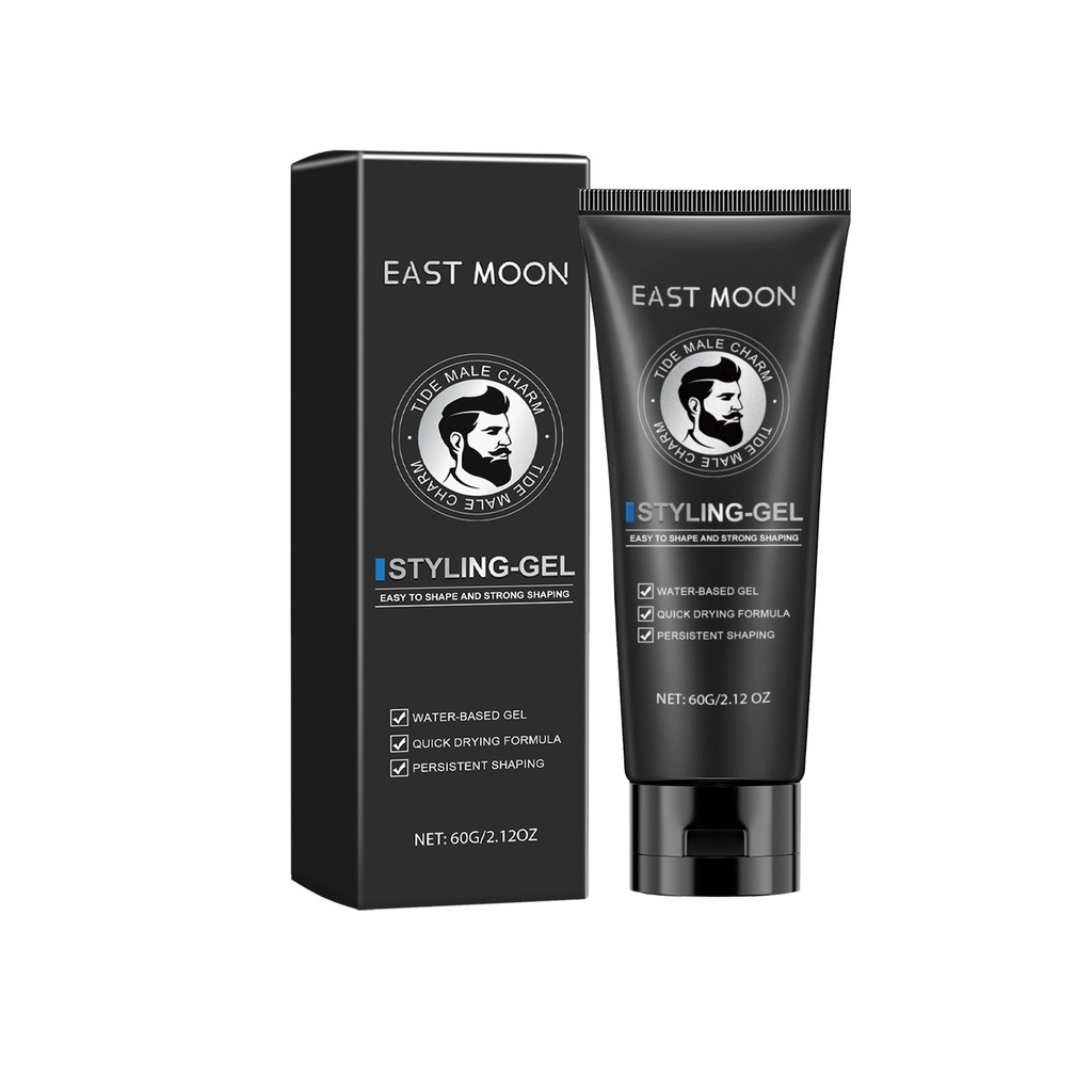 East Moon Men's Styling Gel Men's Hair Wax Styling And Crushing Hair Care Moisturizing Styling Gel